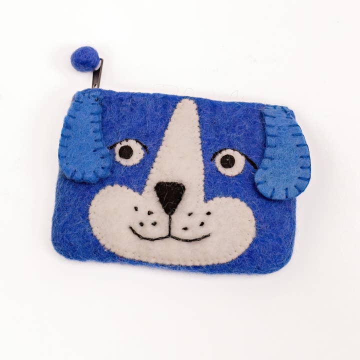 OmaOmaOma! - Wholesale Pencil Case/Pouch - Felt Animal Zipper Bags - Cat, Dog & Fox Pouch Trio Ages 3+9