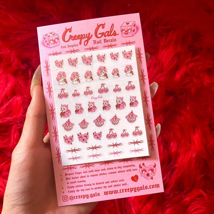 Creepy Gals - Vendita all'ingrosso Nail art/decalcomania unghie - Adesivi per unghie Creepy Gals Lovecore5