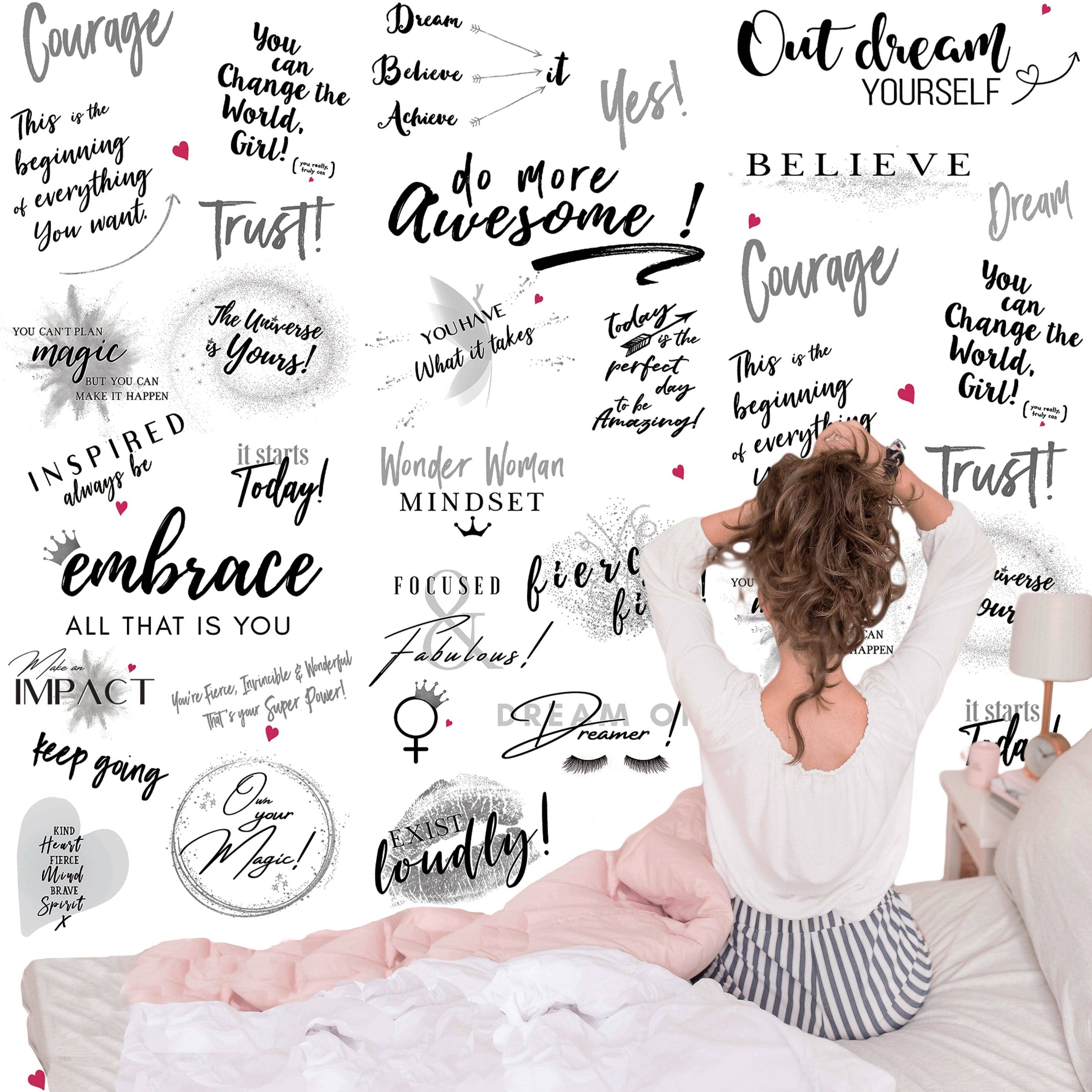 Girl Power 24/7 - Wholesale Wallpaper - Girl Power 24/7 Peel & Stick Wallpaper - Be Unstoppable! 1