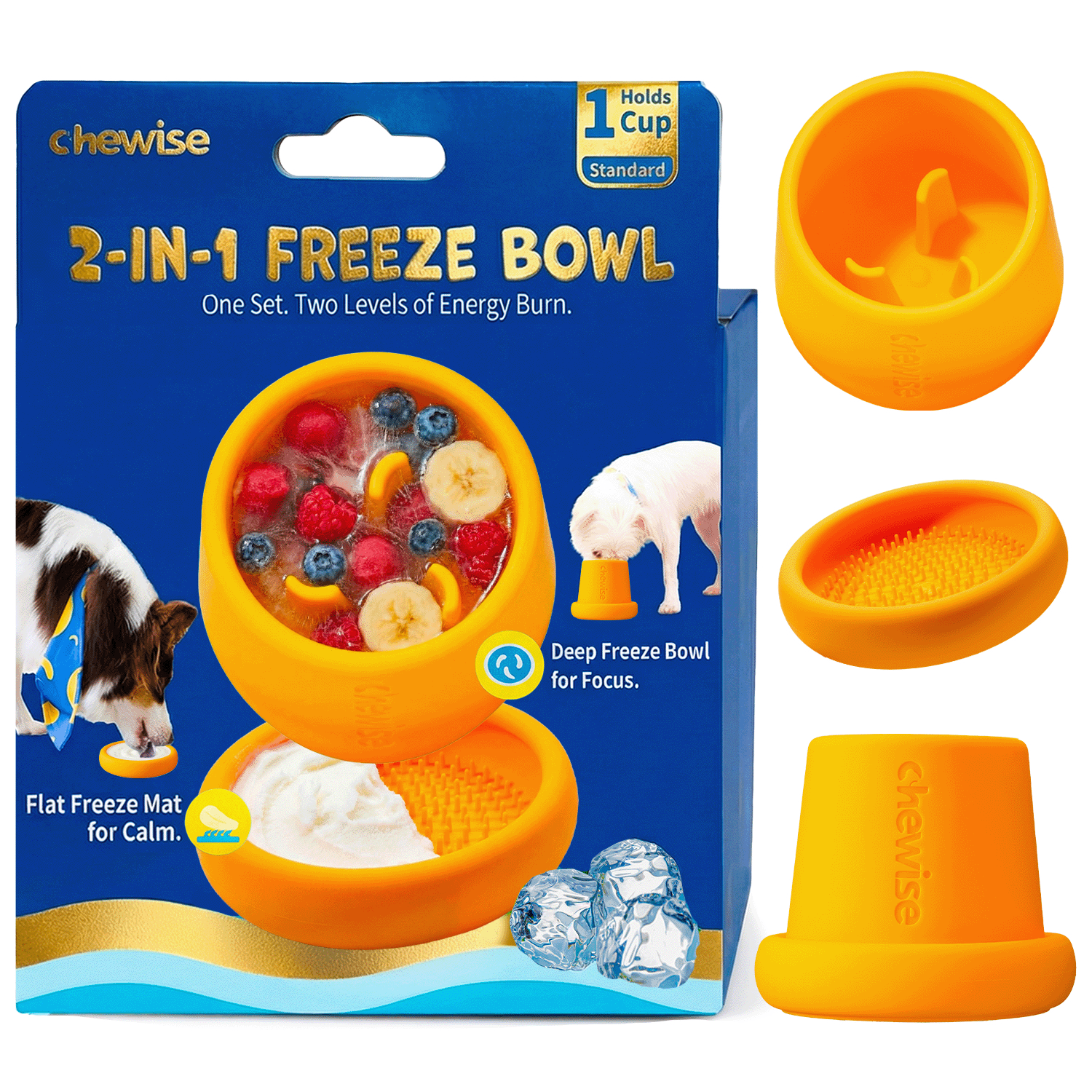Chewise Official - Wholesale Pet Bowl - Dog - Chewise Freeze Bowls - Standard I 1+ Cup1