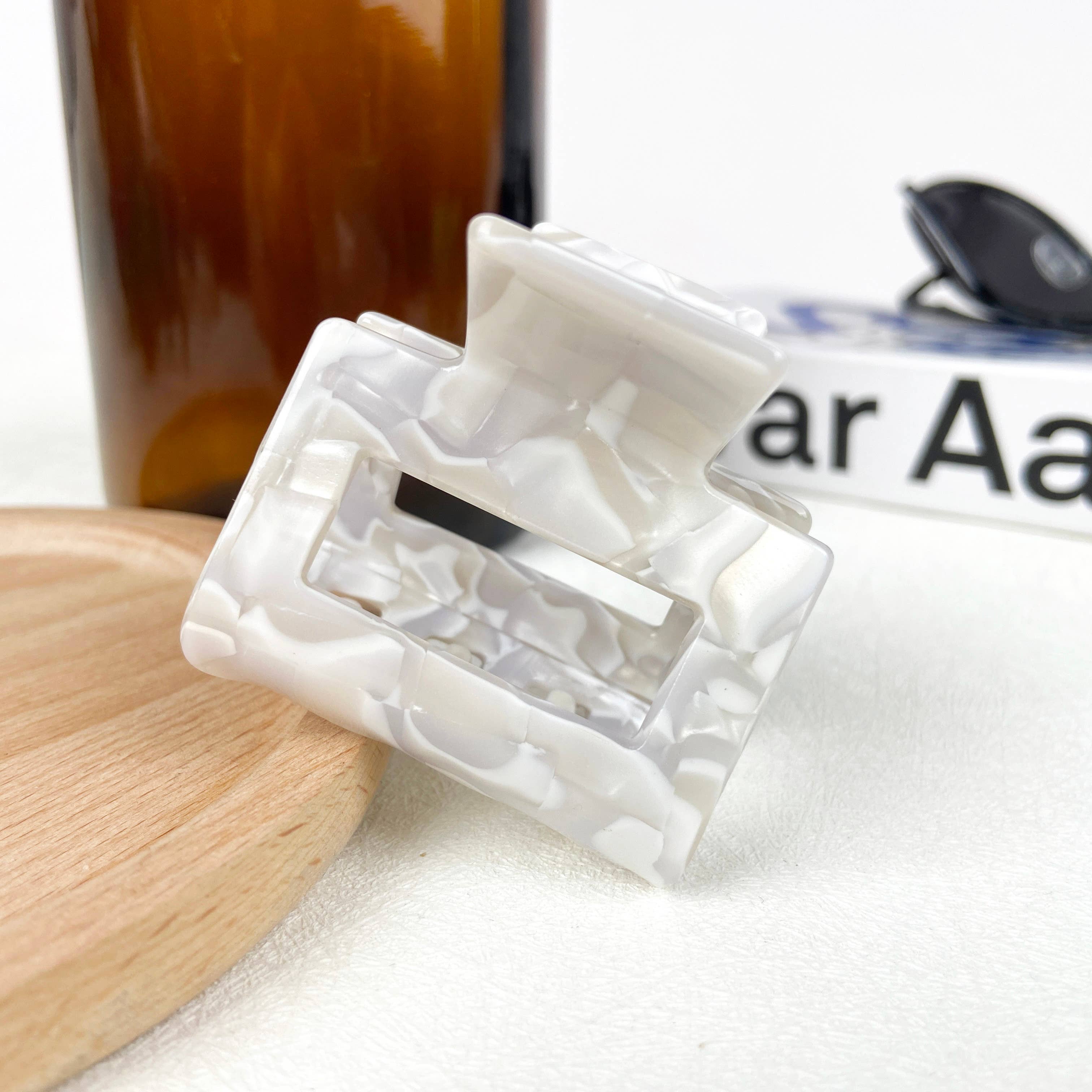 TheDivaSoap - Wholesale Hair Clip - Women's - Acetate Square Hair Clips Multicolor Small Claw Clip5