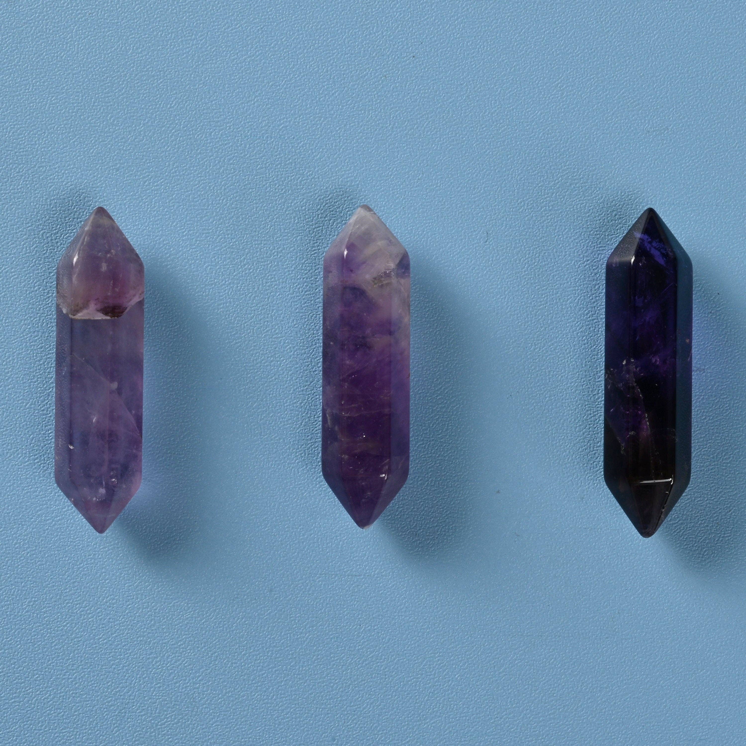 ilovebeadsusa - Wholesale Spiritual Stone/Crystal - 42mm Natural Amethyst Double Terminated Points Crystal1