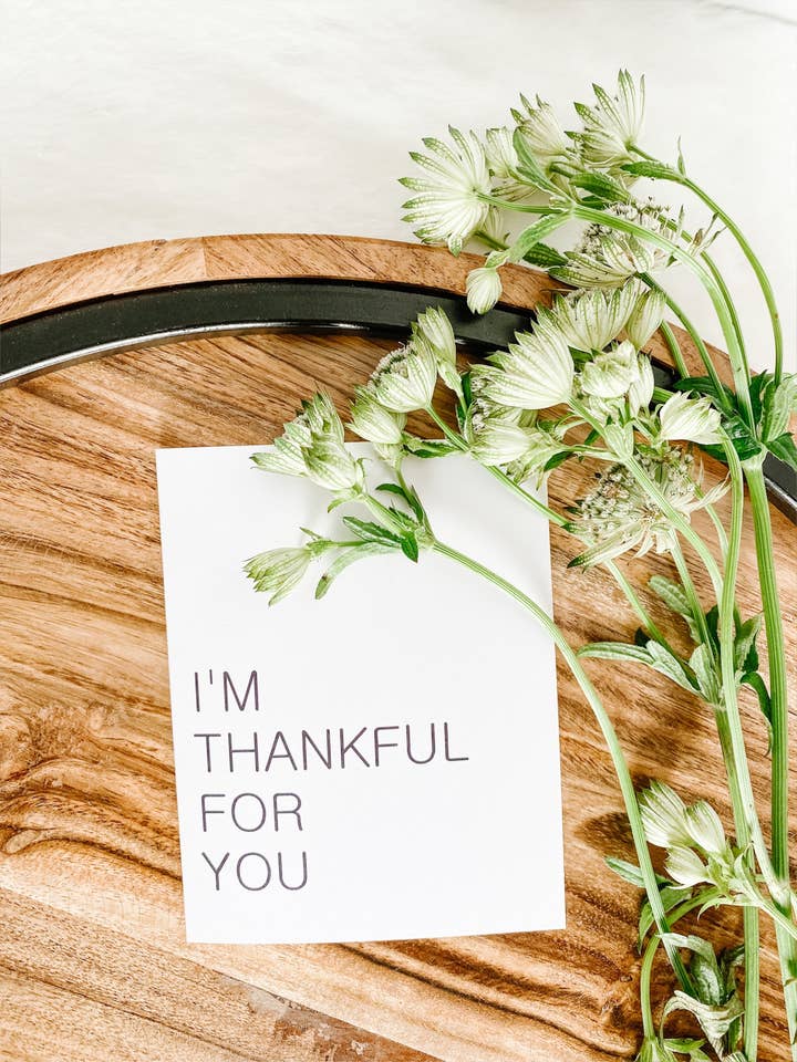 JE VOUS SUIS RECONNAISSANT pour la vente par Connections Paper Co.