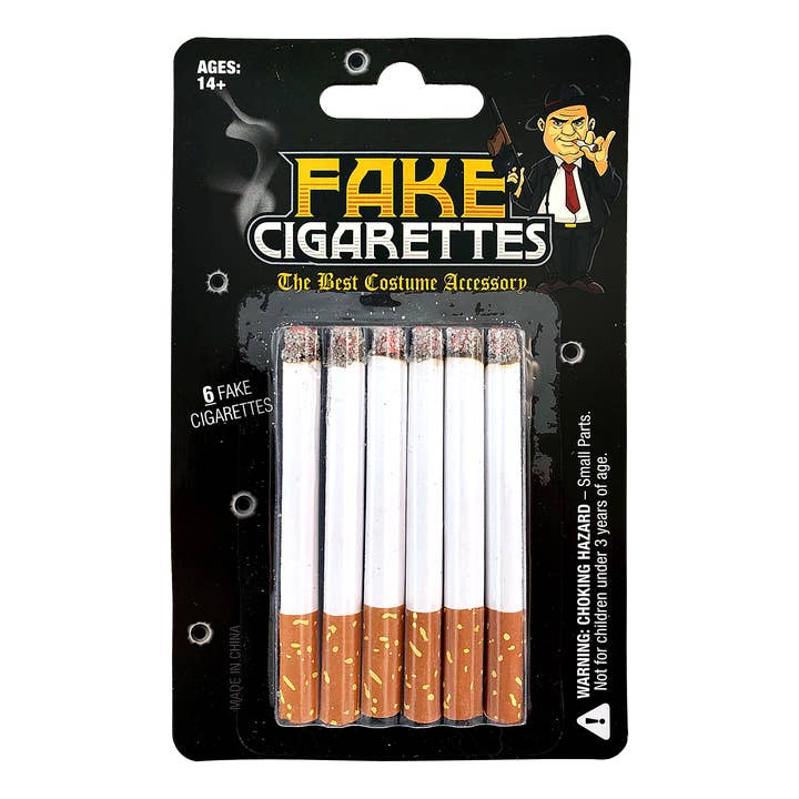 Smith Brands - Wholesale Costume - Unisex - Fake Cigarettes (Pack of 6) - Realistic Movie, Stage & Costume Theatre Props