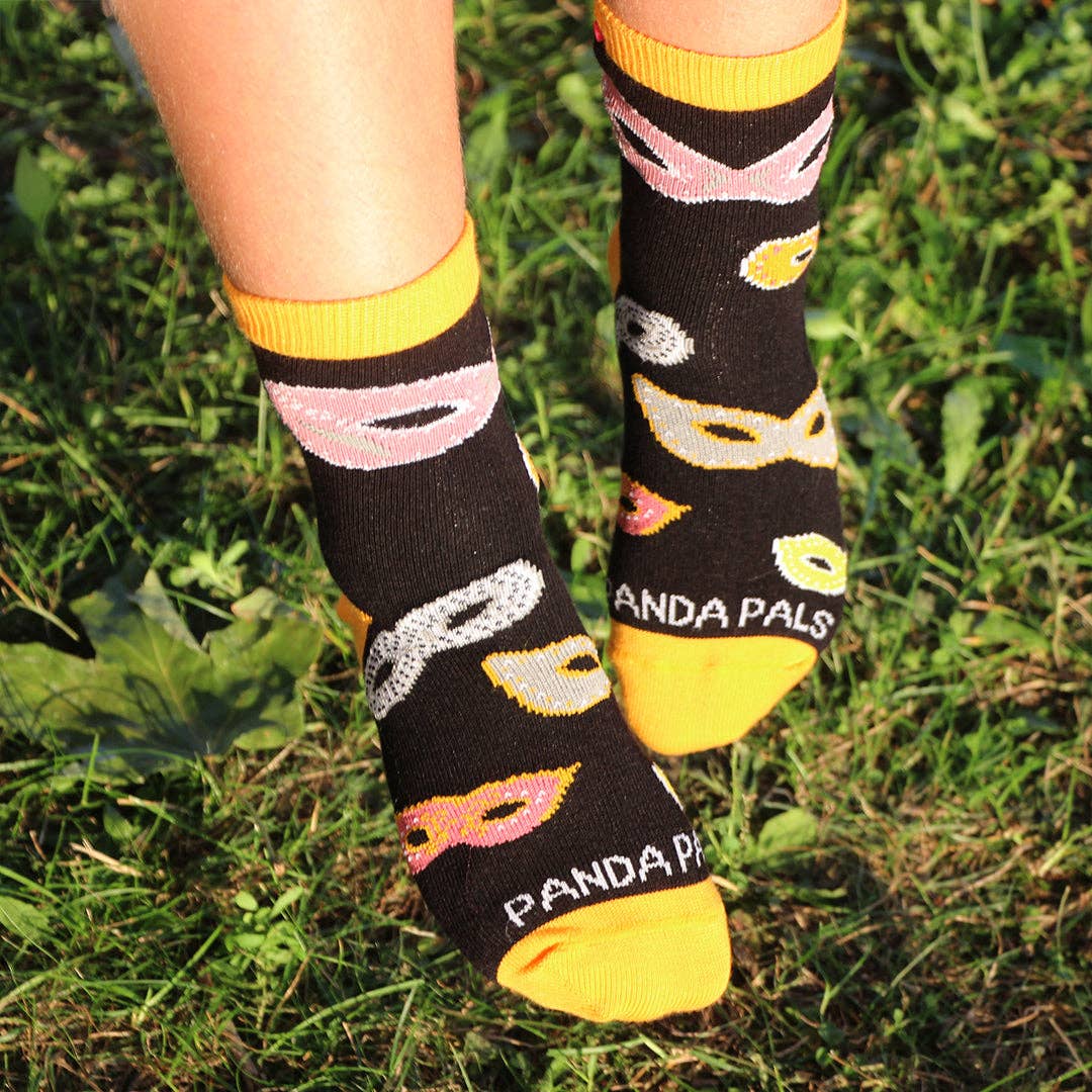 Sock Panda - Wholesale Socks - Kids - Masquerade Mask Socks (Ages 3-7)1