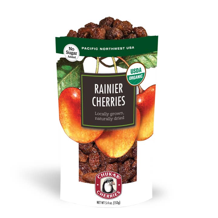 Chukar Cherry Company - Wholesale Dried/Dehydrated Fruit - 5.4 oz Rainier Cherries - Dried Organic Cherries