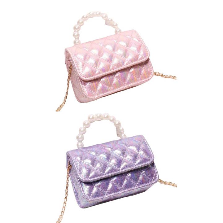 Mavi Bandz - Wholesale Crossbody Bag - Kids - Mini Spring Pastel Clutch Purse with Crossbody Gold Chain