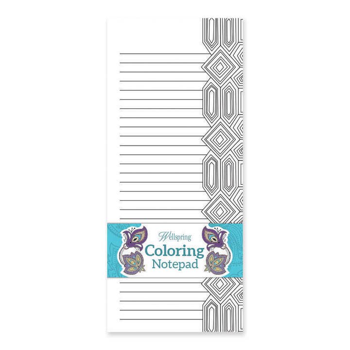 Coloring Notepad - Gems for wholesale by Wellspring