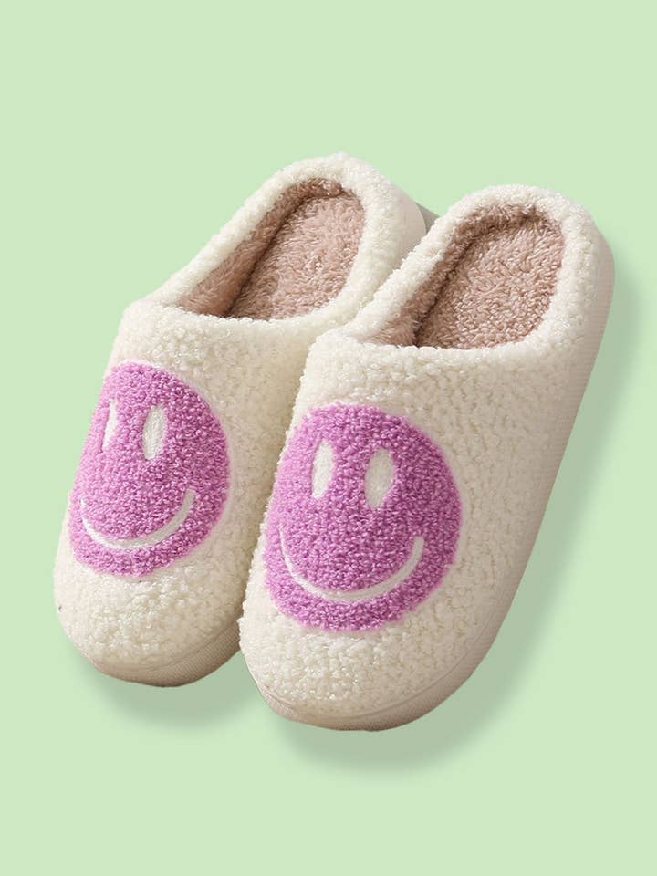 DOUBLJU - Wholesale Slippers - Unisex - Smiley Face Unisex Cotton Slippers for Fall,Winter
10