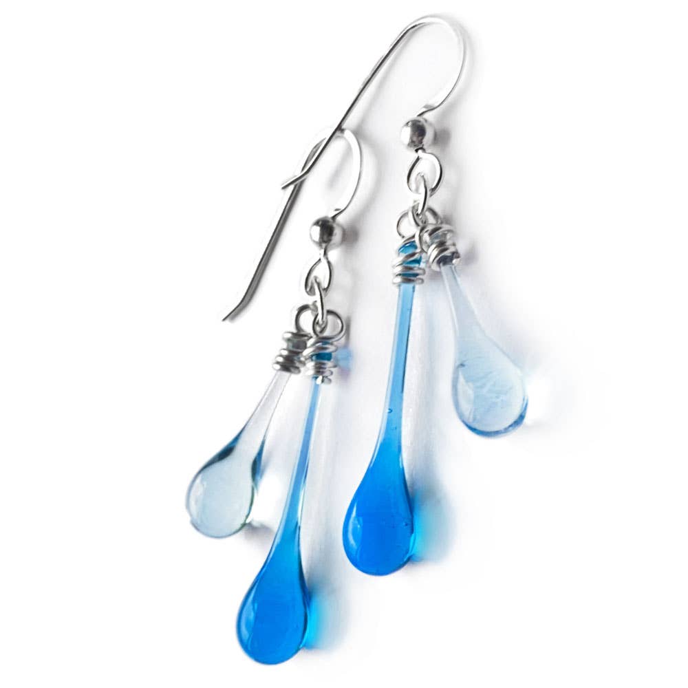 Sundrop Jewelry - Wholesale Dangle Earrings - Duet Colorful Glass Teardrop Earrings13
