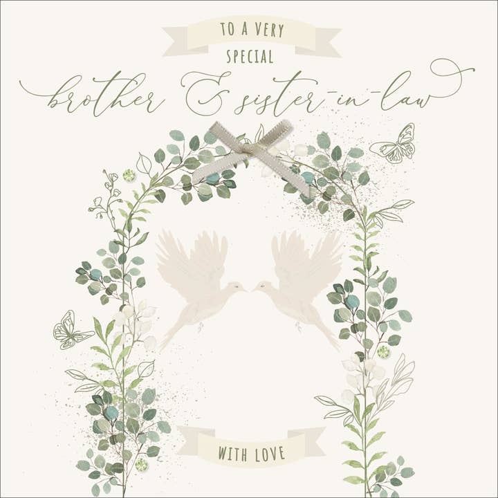 A un hermano y una cuñada muy especiales con amor para venta al por mayor de The Handcrafted Card Company