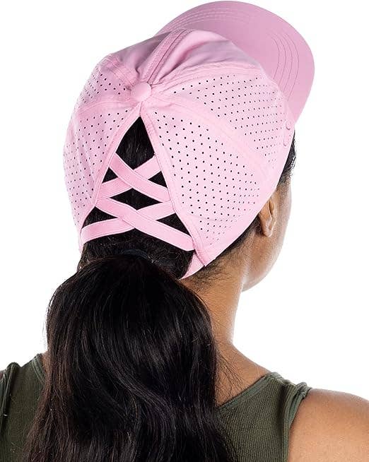 Funky Junque – wholesale Ponytail cap – Women’s – Criss Cross Laser Cut Cap3
