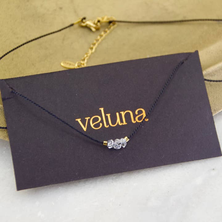 Golden Age Birthstone Thread Necklace for wholesale by Veluna