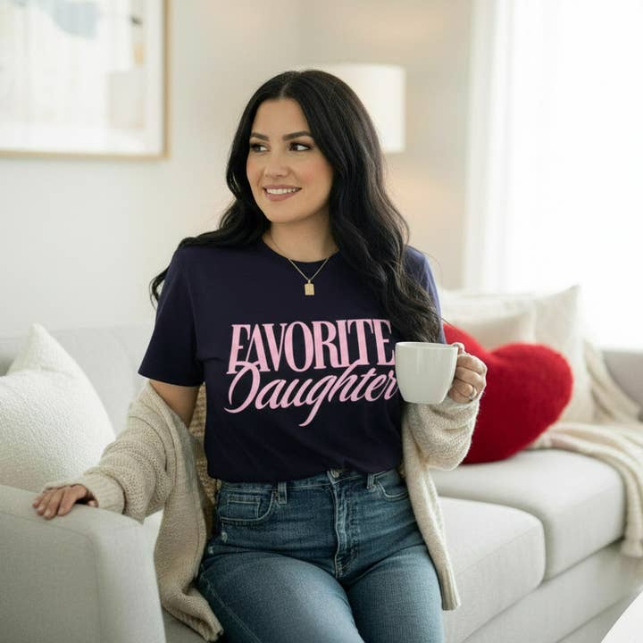 Favorite Daughter Leopard Love Valentine's Day tee shirt for wholesale by The Candy Collections