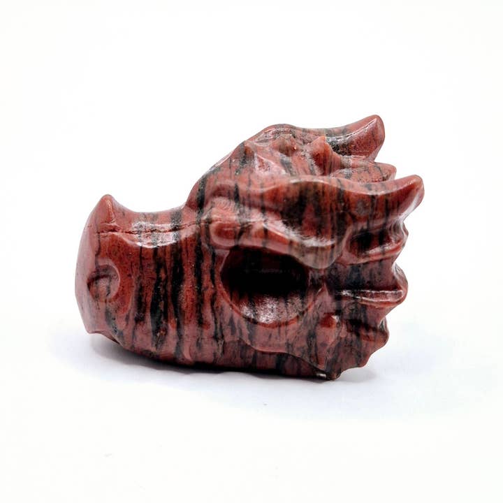 Moonlight Gemstones - Wholesale Spirituele steen/kristal - Draken Schedel van Edelsteen (4 cm) - Glasspar Dragon Skull