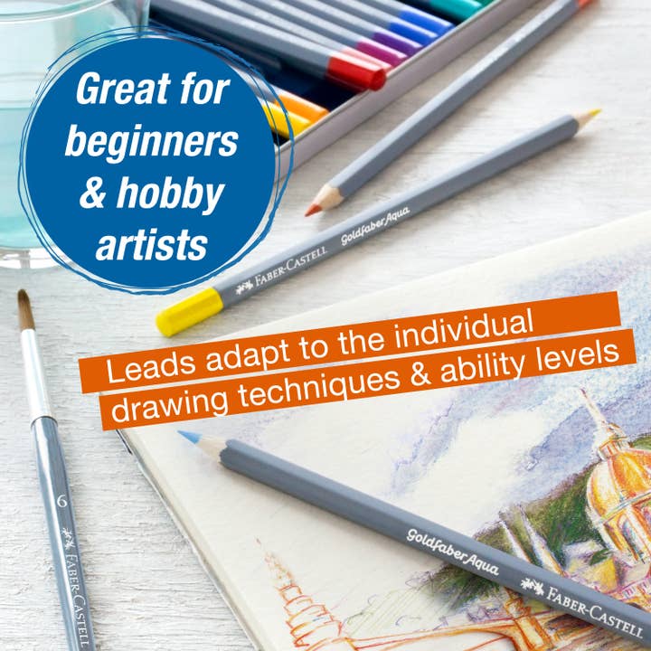 Faber-Castell / Creativity for Kids - Wholesale Colored Pencil - Goldfaber Aqua Watercolor Pencils, Tin of 12