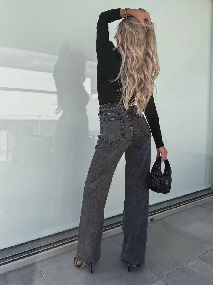 Blue Wide leg jean - Plus size EB095 for wholesale on Faire1