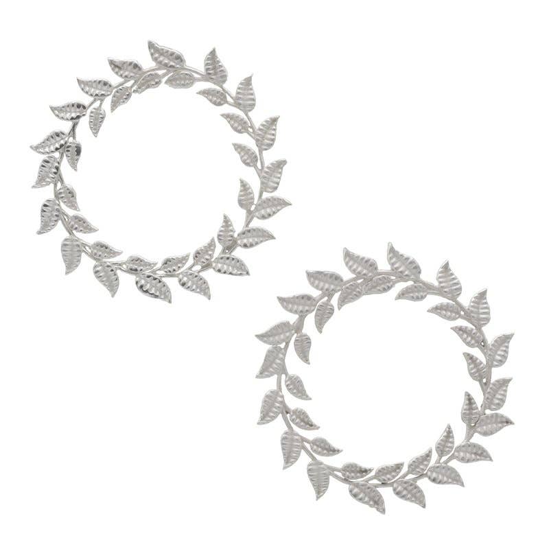 ACUS - Wholesale Hangende/ronde oorbellen - Zilveren Laurel Oorbellen0