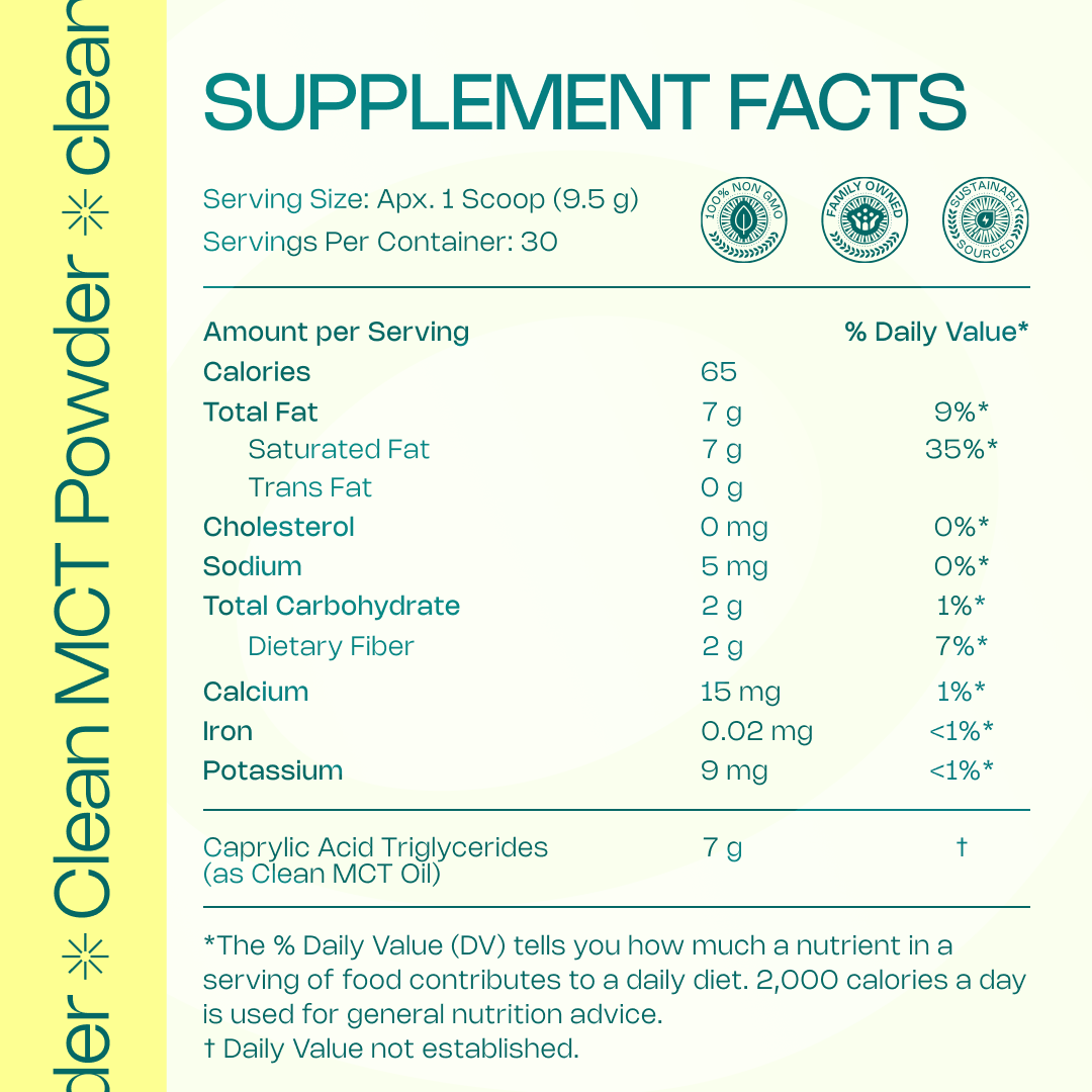 LevelUp - Vente Poudres protéinées/superaliments - Poudre d’huile Clean MCT® sans saveur 10 onces (283,5 g)1