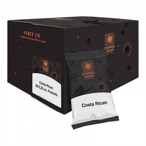 Copper Moon Costa Rican Blend Kaffe Portionspaket 2,25 oz. - 36 stycken WS-110CMFPCOSTA för wholesale av FIXTUREDISPLAYS