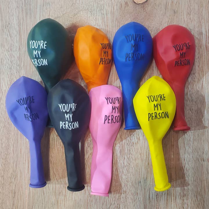 Balloon Assorted Colors - You're My Person for wholesale by Cityology