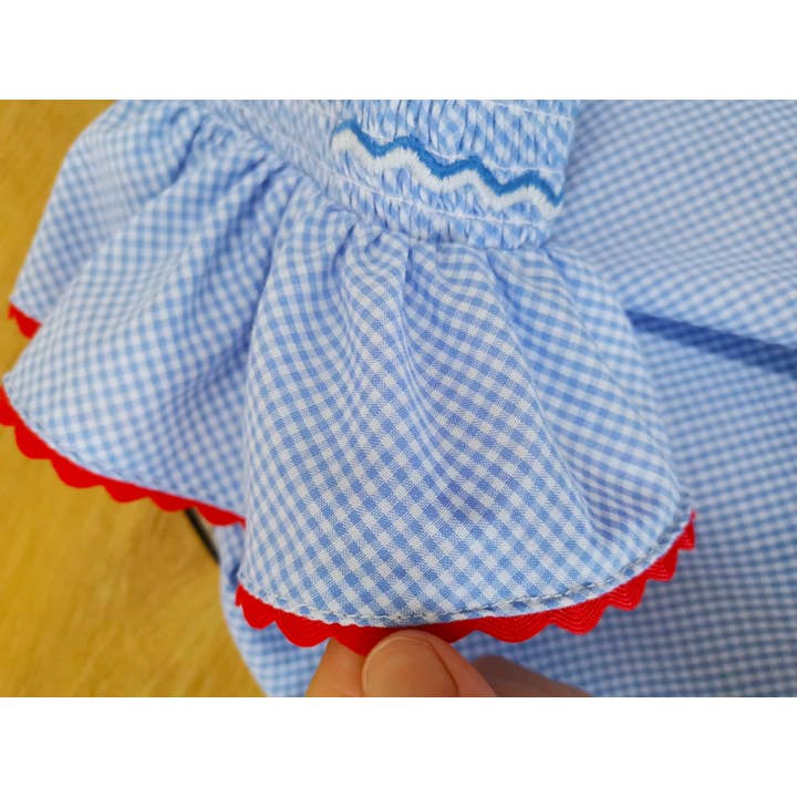 Angeline Kids – Großhandel Kleid – Kinder – Gesmoktes Kleid für Mädchen, patriotische Flagge der USA, 4. Juli3