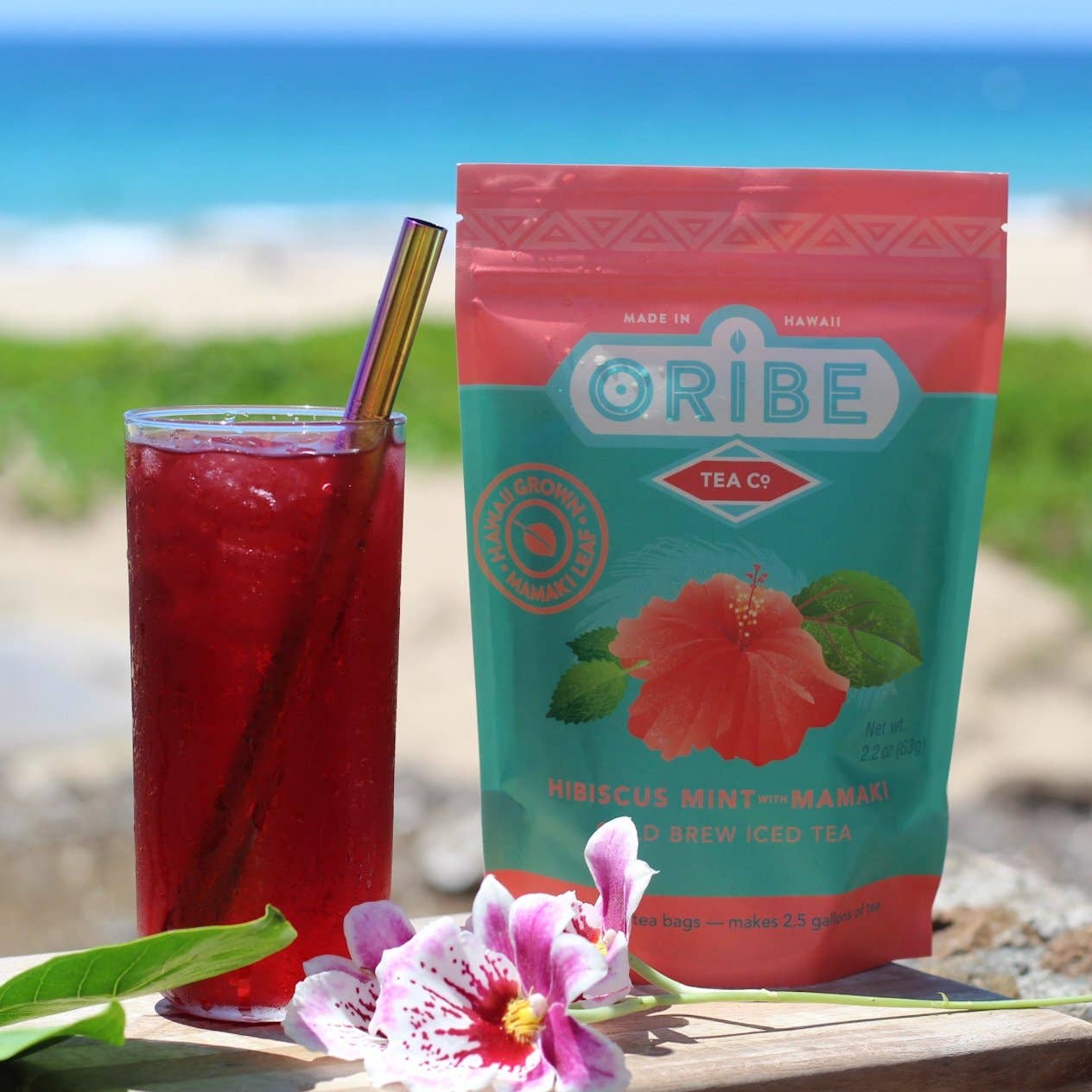 Oribe Tea Co. - Wholesale Tea Bags - Hibiscus Mint with Mamaki | Cold Brew Tea6