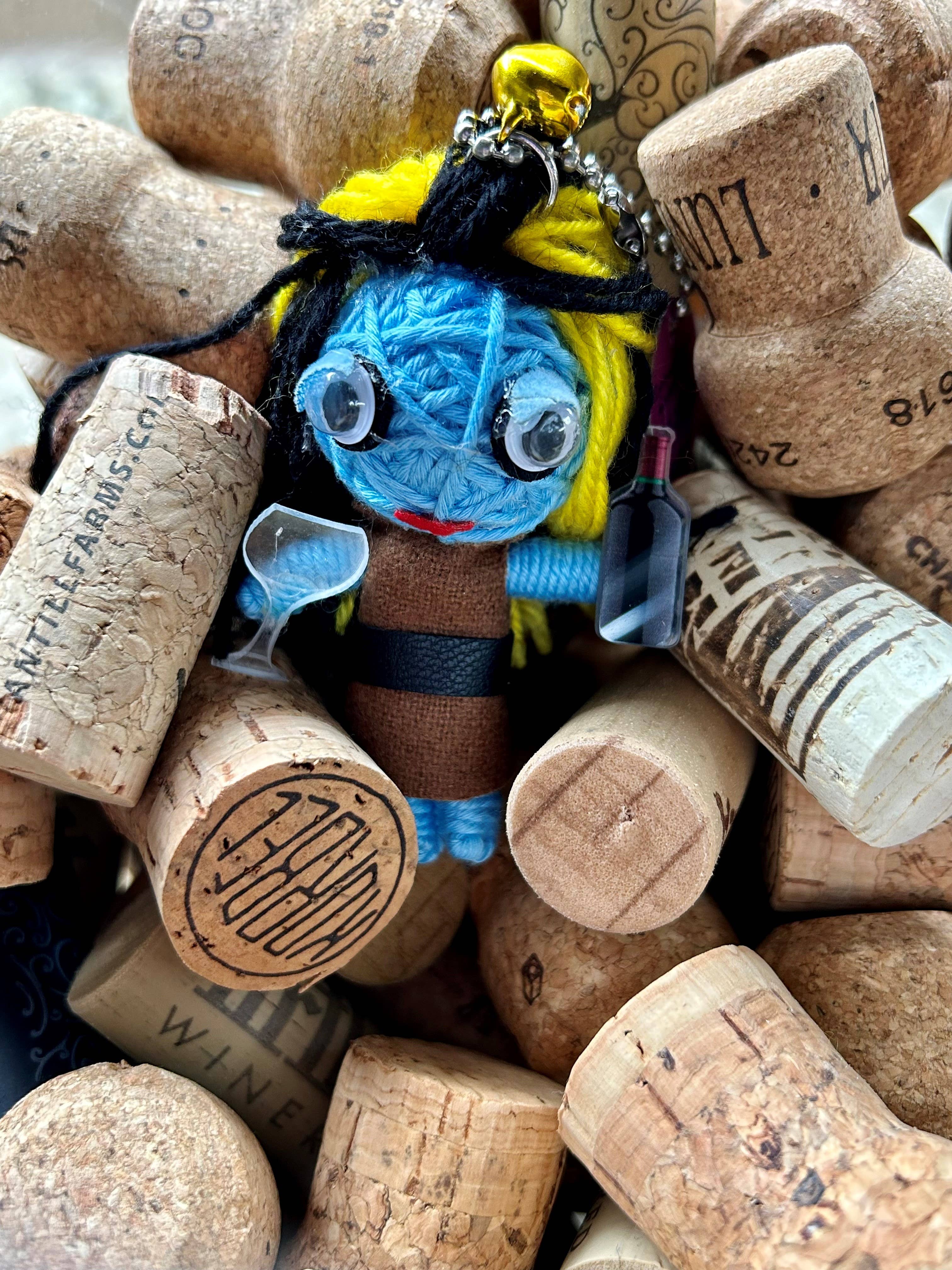 The H&H Group - Wholesale Keychain - Women's - Wine-O Woman  - Watchover Voodoo Dolls3