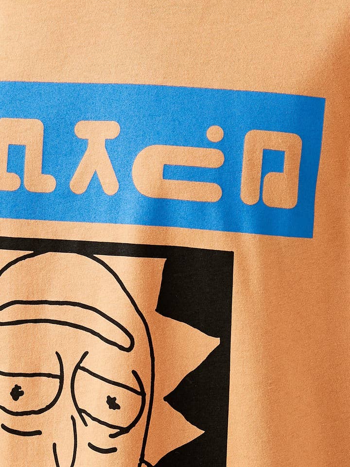 Camiseta estampada de Rick and Morty en color melocotón para venta al por mayor de Usolo Outfitters