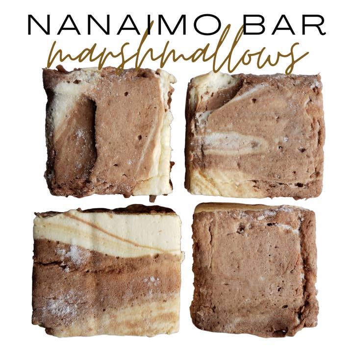 Nanaimo Bar Marshmallows for wholesale by Lolly's Baking