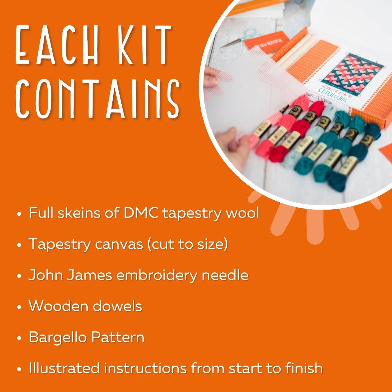 Oh Sew Bootiful - Wholesale Embroidery/Cross Stitch Supplies - Bargello Embroidery Kits, Flames Wall Hanging Tapestry Kit4