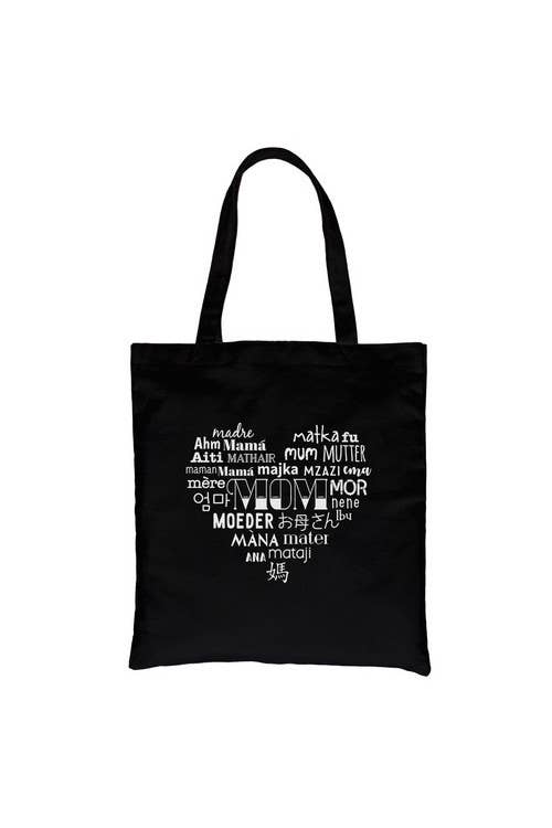 365 In Love - Wholesale Tote Bag - Women's - Mom Different Languages Canvas Bag0