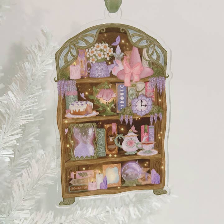 Cottagecore Bookshelf Ornament for wholesale by My Secret Copy