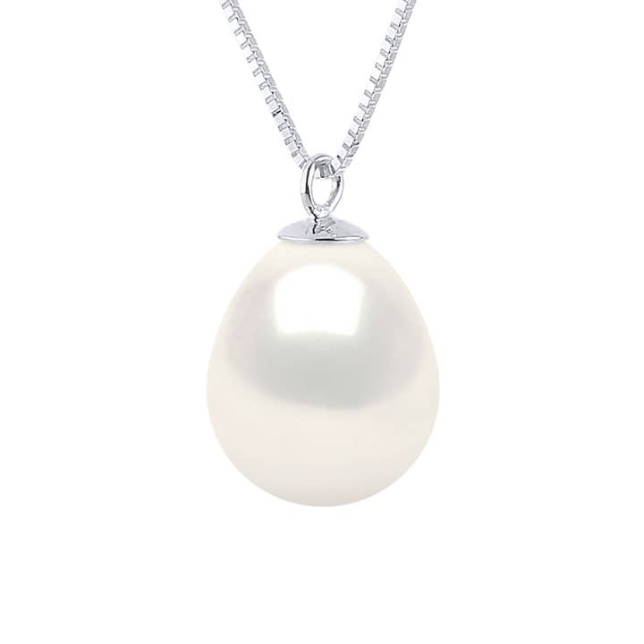 Vitt guld halsband - äkta sötvatten odlad pärla för wholesale av Mitzuko