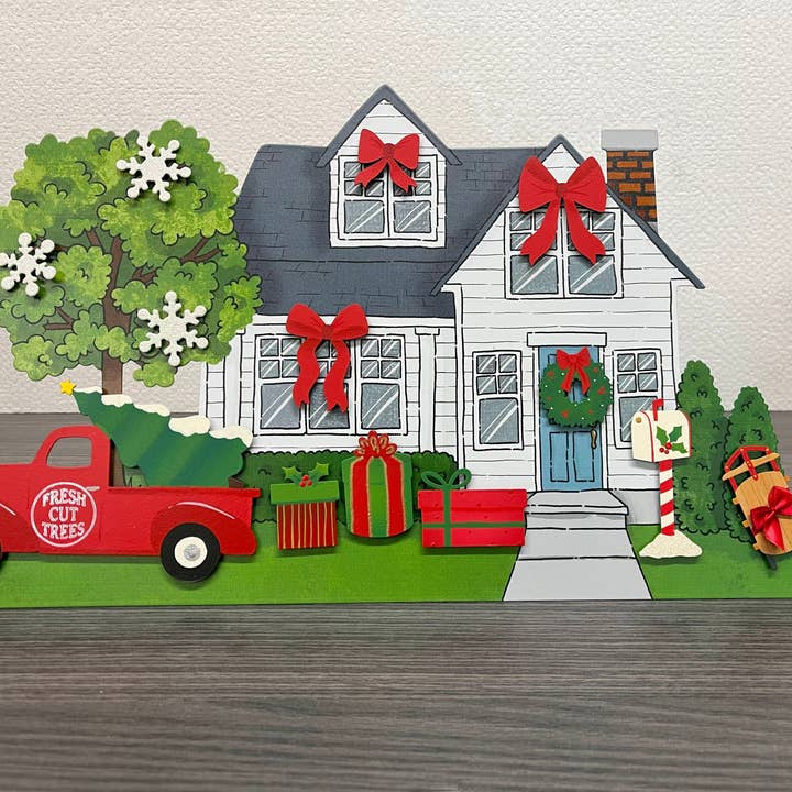 Roeda Studio - Vente Aimants - Aimant Camion de Noël avec Arbre, Décoration de Camion de Noël