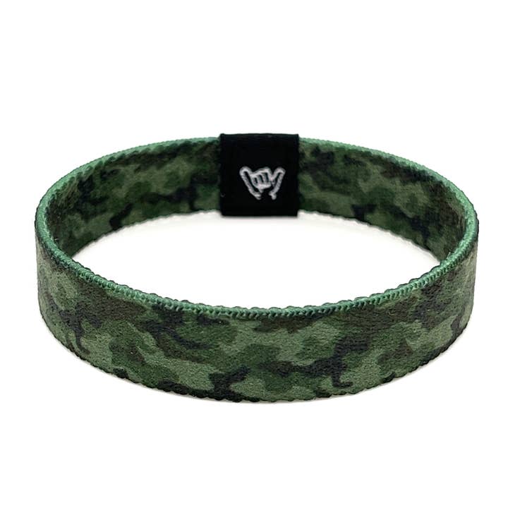 Hang Loose Bands - Wholesale Woven/Braided Bracelet - Camo Verde Wristband Bracelet