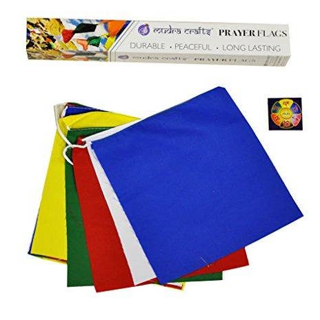 Mandala Crafts - Wholesale Banner - Tibetan Prayer Flag, Himalayan Lungta Windhorse Hanging Banner on a String for Decoration; by Mudra Crafts12
