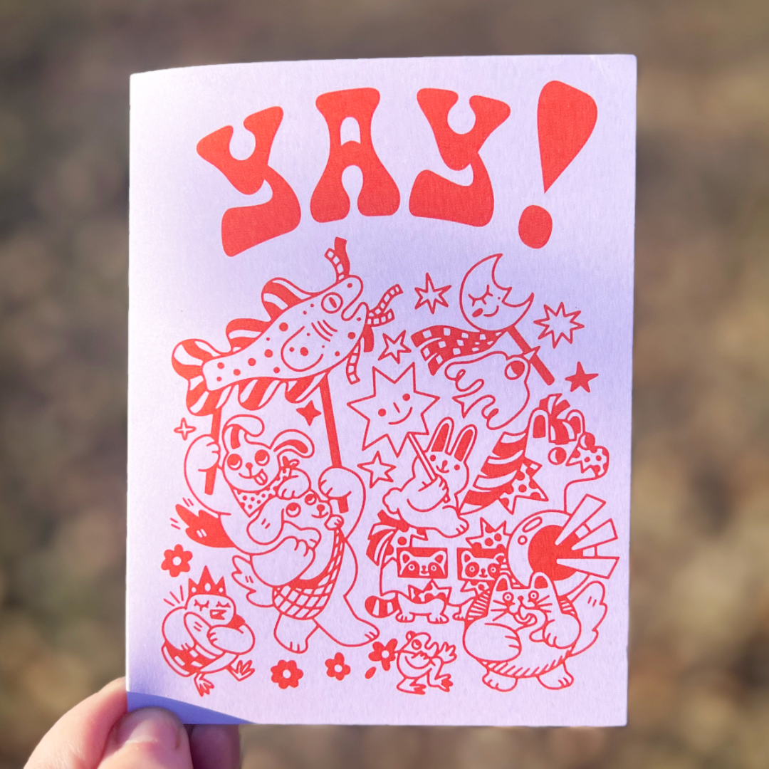 Sara McCandless Illustration - Wholesale Congratulations Card - Yay! A2 Blank Card with Envelope5