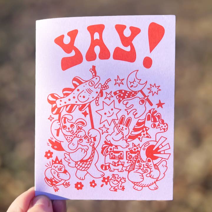 Sara McCandless Illustration - Wholesale Congratulations Card - Yay! A2 Blank Card with Envelope5