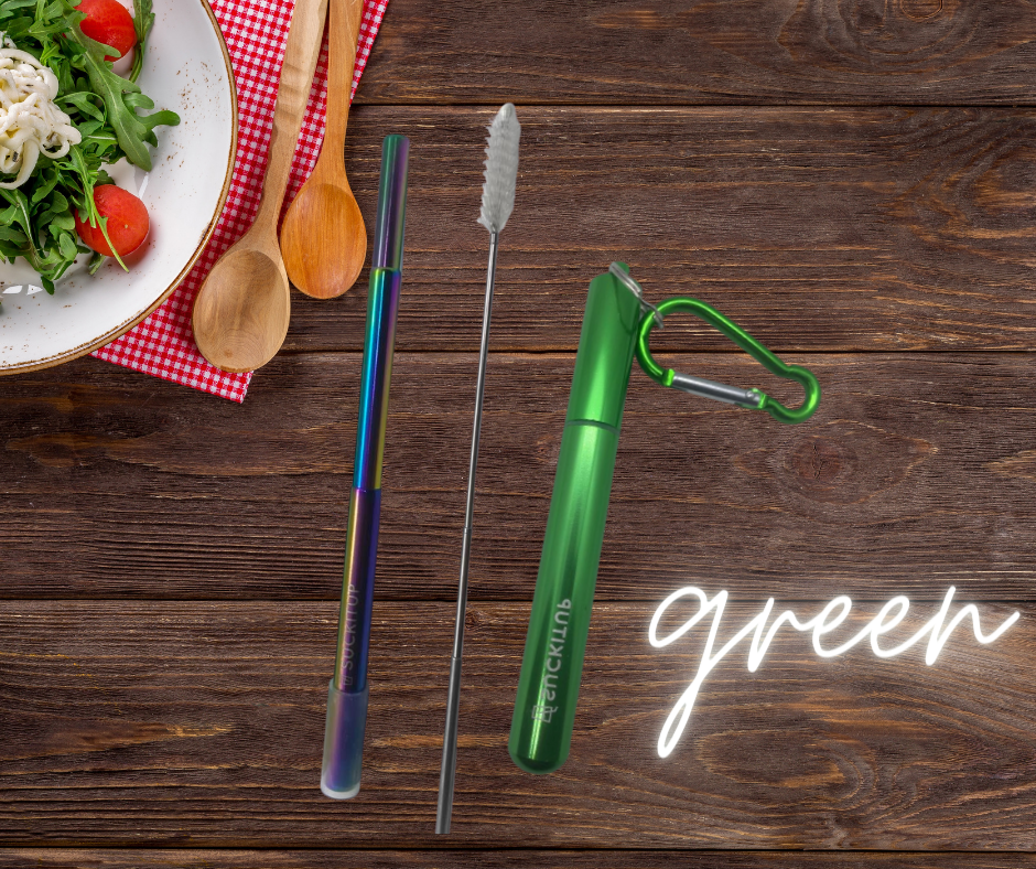 Suck It Up Straws - Vente Paille - Pailles métalliques télescopiques avec étui pour porte-clés et brosse de nettoyage65