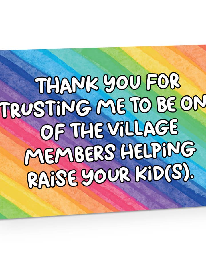 RAINBOW VILLAGE FAM Greeting Card for wholesale by Two Brides Presents