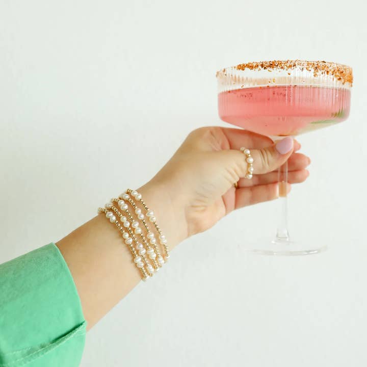 Beaded Blondes - Wholesale Band/Stacked Ring - Coastal Pearl Ring