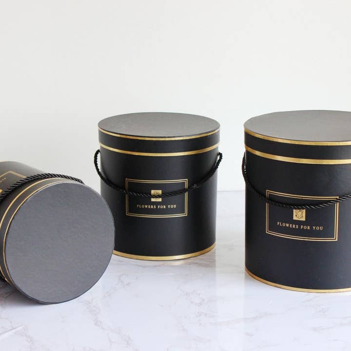 Elegant Design Supply – wholesale Presentbox – Rund blomsterbox i hattmodell «Flowers for You»3