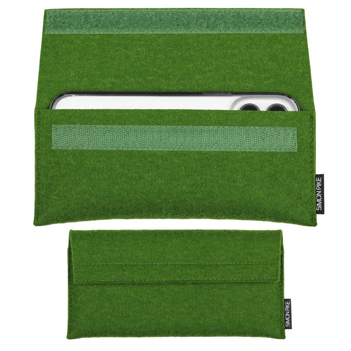 Funda para teléfono móvil de fieltro de lana verde «New York» para venta al por mayor de Simon Pike