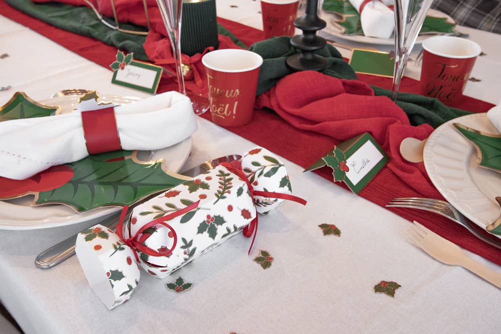 Tim&Puce Factory - Wholesale Christmas Decoration - SMALL HOLLY CRACKERS X55