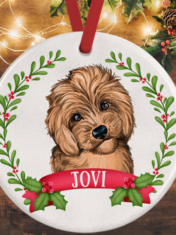 Peekapoo Christmas Decoration for wholesale by WagATudeTags