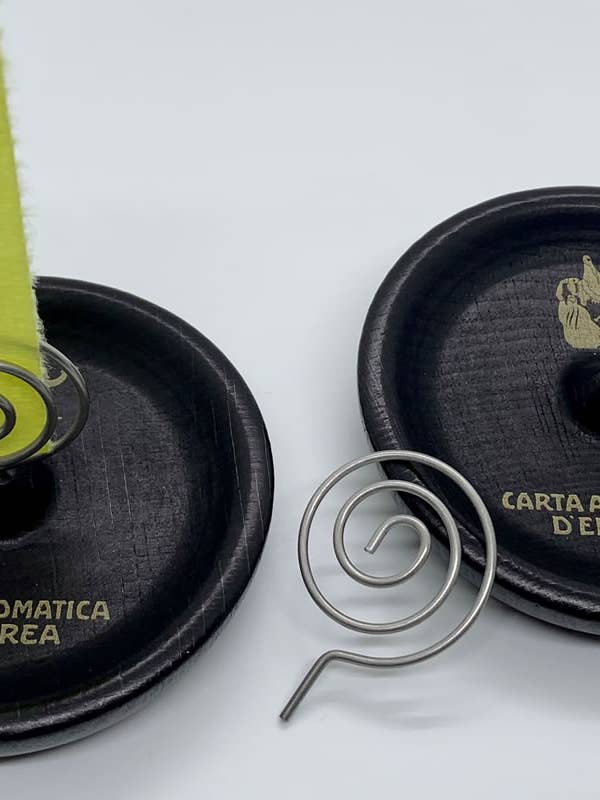 Wooden burner plate with steel spiral for wholesale by CASANOVA di Giorgio Bergonzi & C. sas