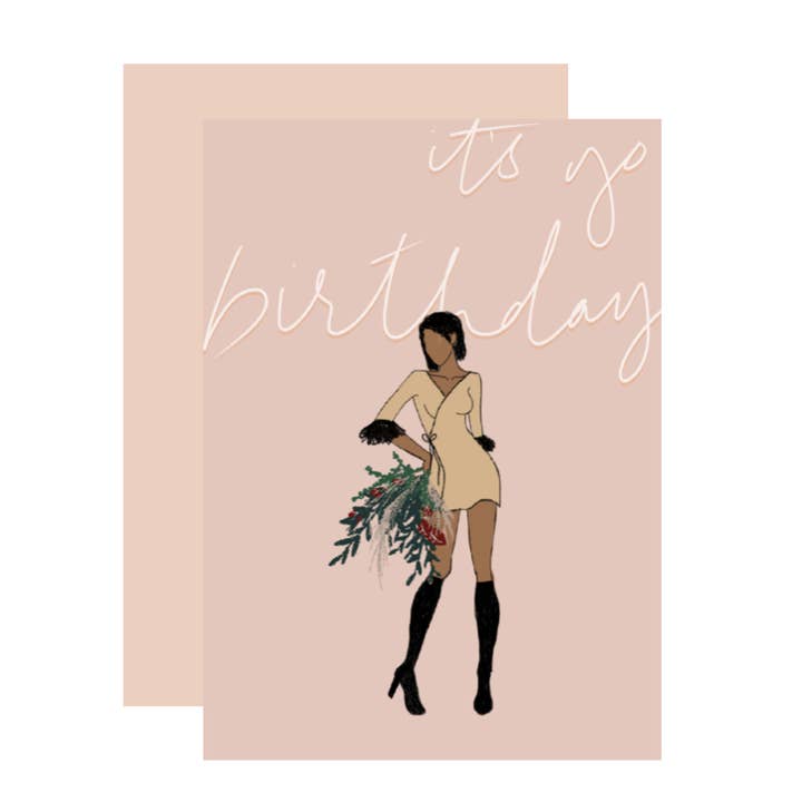 Aleshia Doll Greeting Card for wholesale by Aims Moon Paperie