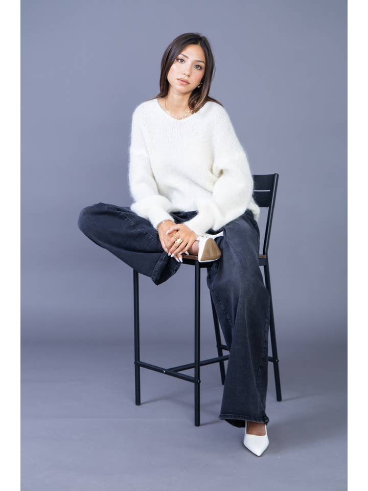 ANA & LUCY - Wholesale Jeans - Women's - Women's ultra wide leg jeans (Palazzo) "Nolwenn" - ANA & LUCY