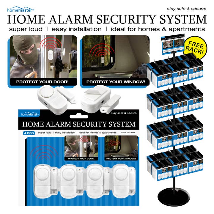Deluxe Import Trading – wholesale Alarm clock – 50pc Home Alarm System Display